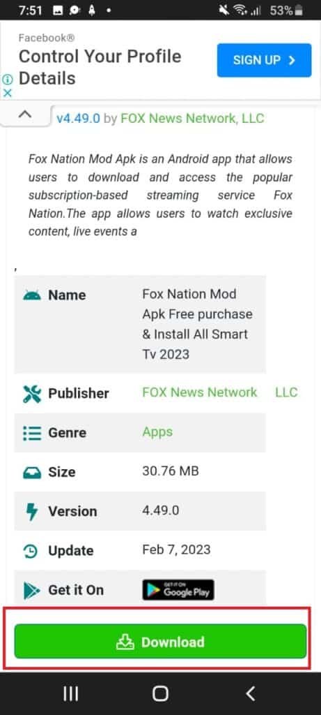 Fox Nation Mod Apk Step 3 Open Modstorepro.com Site